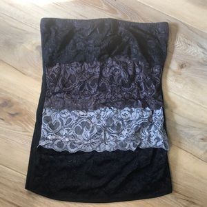 Lace ombré tube top